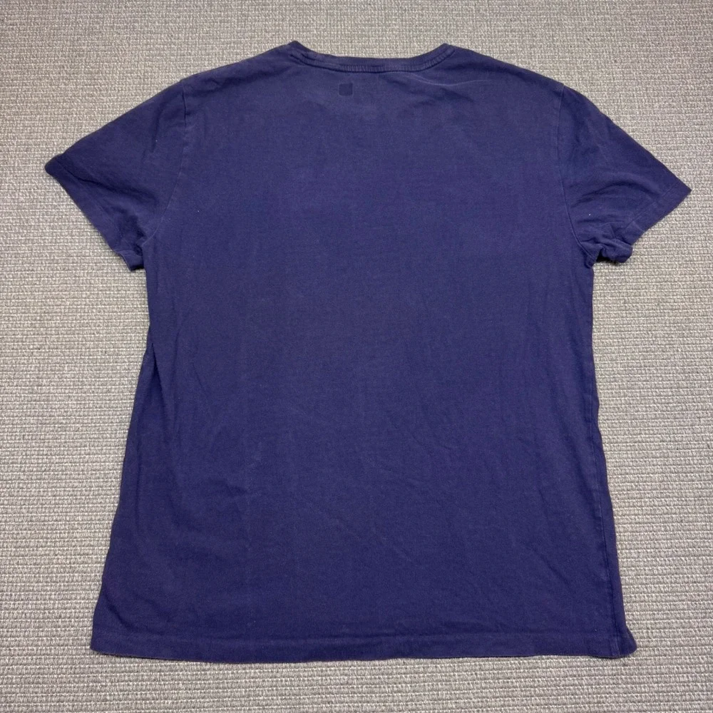 Polo Ralph Lauren Mens Custom Slim Fit T-Shirt Navy Blue Red Pony Logo M 9445